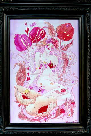 "Fairy Pink" Gilded Gallery Print