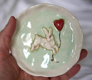 Rabbit & Balloon Petite Trinket Dish