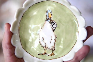 Mr. Duck Scalloped Petite Trinket Dish