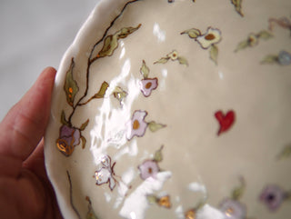 "Pastel Floral" Round Trinket Dish