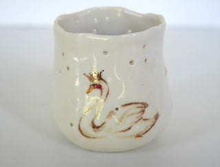 Swans Petite Candle Holder