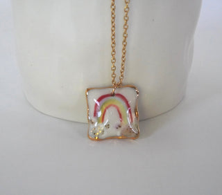 Rainbow Square Pendant