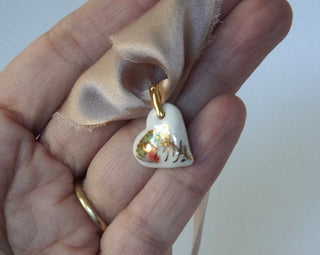 Fish Head Tiny Heart Pendant