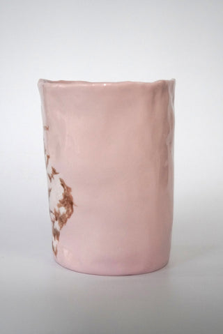 Lazy Kitty Large Pink Vessel