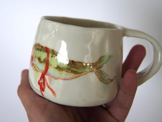 Petite Green Fish Mug