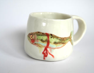 Petite Green Fish Mug