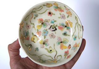 Pastel Flowers and Bows Petite Trinket Dish