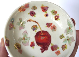 Cherry with Flowers Petite Trinket Dish