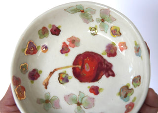 Cherry with Flowers Petite Trinket Dish