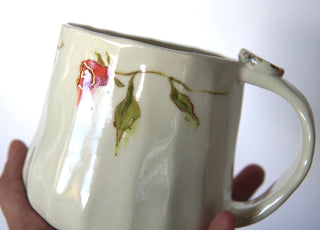 Dripping Roses with Fish Handle Mug