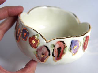 Dripping Floral Small Petal Bowl