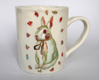 Rabbit & Flowers Mug