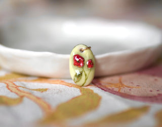 Lime & Red Flower Pendant