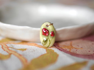 Lime & Red Flower Pendant