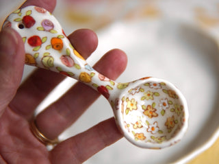 Rainbow Rose Bud & Daisies Spoon